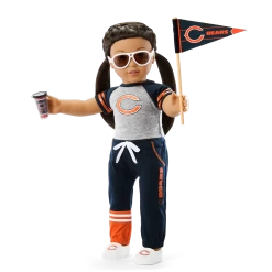American Girl® X NFL Chicago Bears Fan Outfit & Accessories For 18-inch Dolls