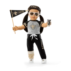 American Girl® X NFL New Orleans Saints Fan Outfit & Accessories For 18-inch Dolls