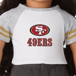 American Girl® X NFL San Francisco 49ers Fan Tee For 18-inch Dolls -American Girl Toys vrzpoufuhxcn7ns4y3d8